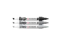 TALENS ECOLINE DUOTIP MARKER SET SCHWARZ UND GRAU 3 STÜCK