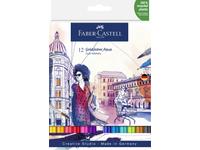 FABER-CASTELL GOLDFABER AQUA DUAL MARKERSET 12STUKS