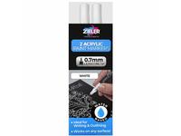 ZIELER PAINT MARKER SET 0,7MM SPITZE WEISS 2 STÜCK