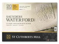 SAUNDERS WATERFORD RAU AQUARELLPAPIER 41X31CM 300GRAMM 20 BLATT BLOCK