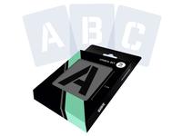 QBIX SCHABLONEN ALPHABET SET 26 STÜCK 7CM SAN SERIF
