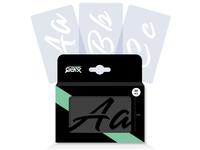 QBIX SCHABLONEN ALPHABET SET 26 STÜCK 7CM DEKORATIV