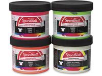 SPEEDBALL FABRIC SIEBDRUCK FARBE NIGHT GLO & FLUO SET 118ML 4 STÜCK  