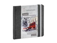 HAHNEMÜHLE TONED WATERCOLOUR BOOK 14X14CM 30 BLATT GRAU