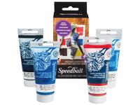 SPEEDBALL WATER-SOLUBLE BLOCK PRINTING INK SET 4X 37ML