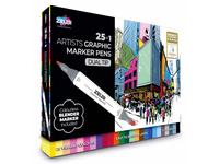 ZIELER ARTISTS GRAPHIC MARKER SET 25 + 1 BLENDING MARKER