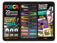 UNI POSCA MARKER SET STREET VIBES 20-TEILIG IN DOSE