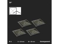 DAKKOEPEL TRANSPARANT PIRAMIDE 20,0MM 4STUKS 18.02200.4