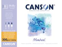 CANSON MONTVAL AQUARELLBLOCK 24X32CM 300GRAM 12 BLATT