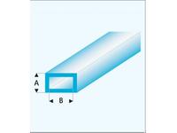 PROFIL VIERKANTROHR GLASKLAR BLAU (A=)2,0X4,0MM 33CM 445-53/3