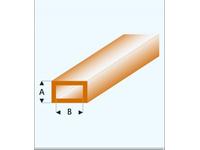 PROFIL VIERKANTROHR GLASKLAR BRAUN  (A=)3,0X6,0MM 33CM 443-55/3