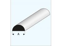 PROFIL HALBRUND MASSIV WEISS (A=)6,0MM 1METER 401-61
