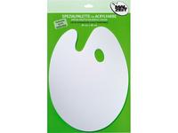 KUNSTSTOFF PALETTE 30X40 OVAL WEISS