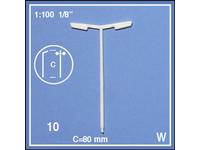1:100 STRASSENLATERNEN 80MM HOCH (10 STÜCK)