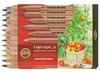 KOH-I-NOOR TRIOCOLOR DREIECKIGE FARBSTIFTE 24-ER