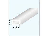PROFIEL GLASHELDER BUIS WIT (A=)2,0X4,0MM 33CM 439-53/3