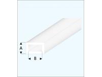 PROFIL VIERKANTROHR GLASKLAR TRANSPARENT (A=)3,0X6,0MM 33CM 438-55/3