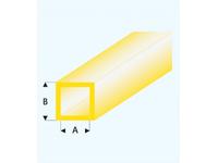 PROFIL VIERKANTROHR GLASKLAR GELB (A=)4,0X5,0MM 33CM 432-57/3