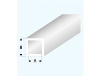 PROFIEL GLASHELDER BUIS WIT (A=)4,0X5,0MM 33CM 431-57/3