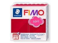 FIMO SOFT MODELLIERMASSE 57 GRAMM  KIRSCHENROT