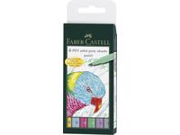 FABER-CASTELL PITT ARTIST PEN BRUSH SET PASTEL 6 STUKS