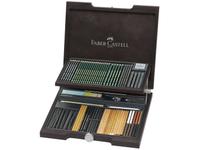 FABER-CASTELL PITT MONOCHROMOS ARTIST SET HOLZ KOFFER FC-112971
