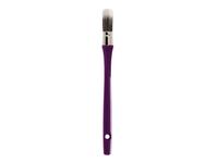 VAN BEEK GRANDISSIMO KWAST ROND/OVAAL 25 LANGE STEEL SYNTHETISCH HAAR