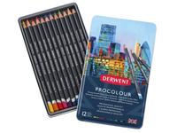 DERWENT PROCOLOUR BUNTSTIFTE 12ER METALLKASTEN