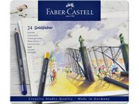 FABER CASTELL GOLDFABER FARBSTIFTE 24ER SET METALLETUI FC-114724