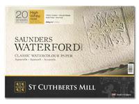 ST CUTHBERTS MILL SAUNDERS WATERFORD AQUARELBLOK 41X31CM 300GRAM ROUGH HIGH WHITE