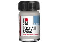 MARABU PORCELAIN GLASS GLOSSY METALLIC 15ML 782 SILBER