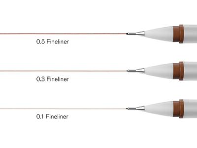 WINSOR & NEWTON FINELINER SET SELEKTION 3 X SEPIA 2