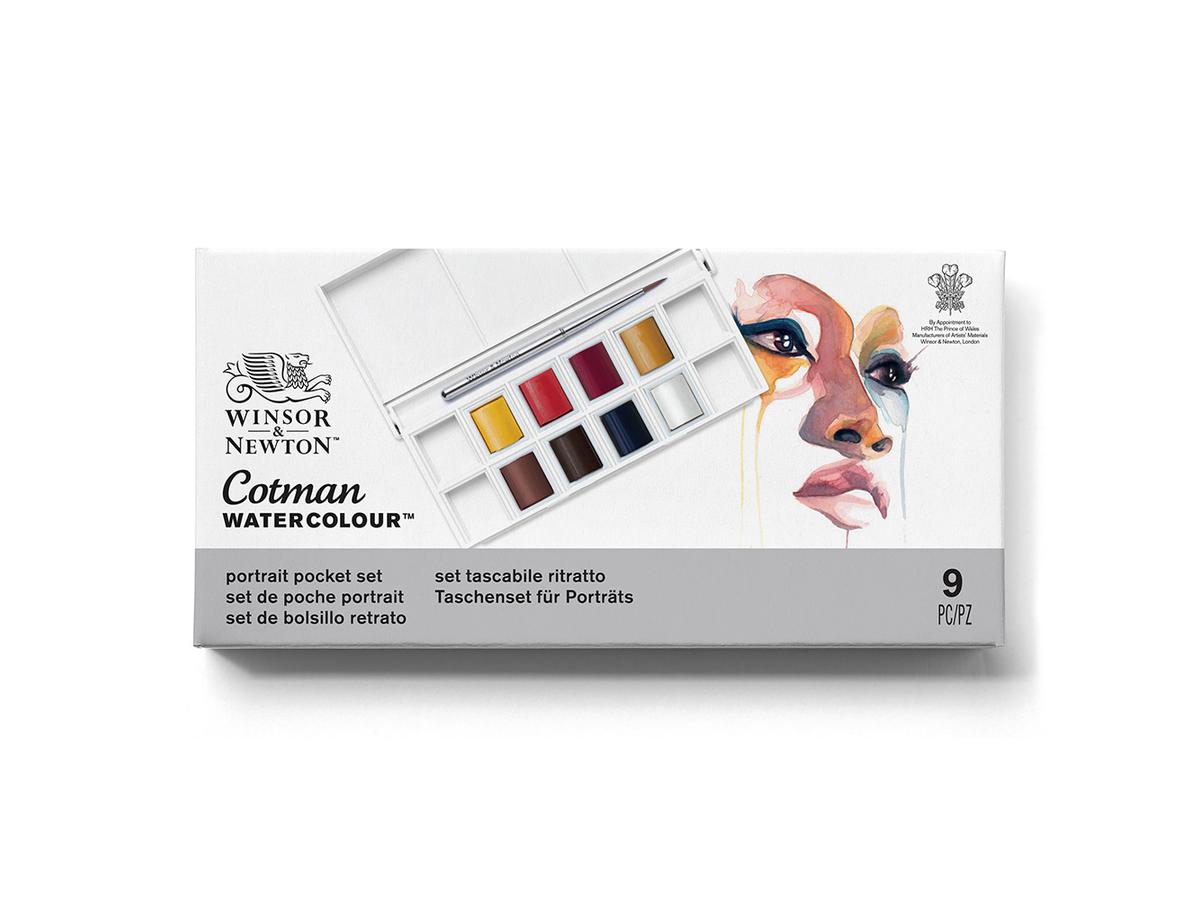 WINSOR & NEWTON COTMAN AQUARELL SET PORTRAIT 8X1/2 NAPF 4