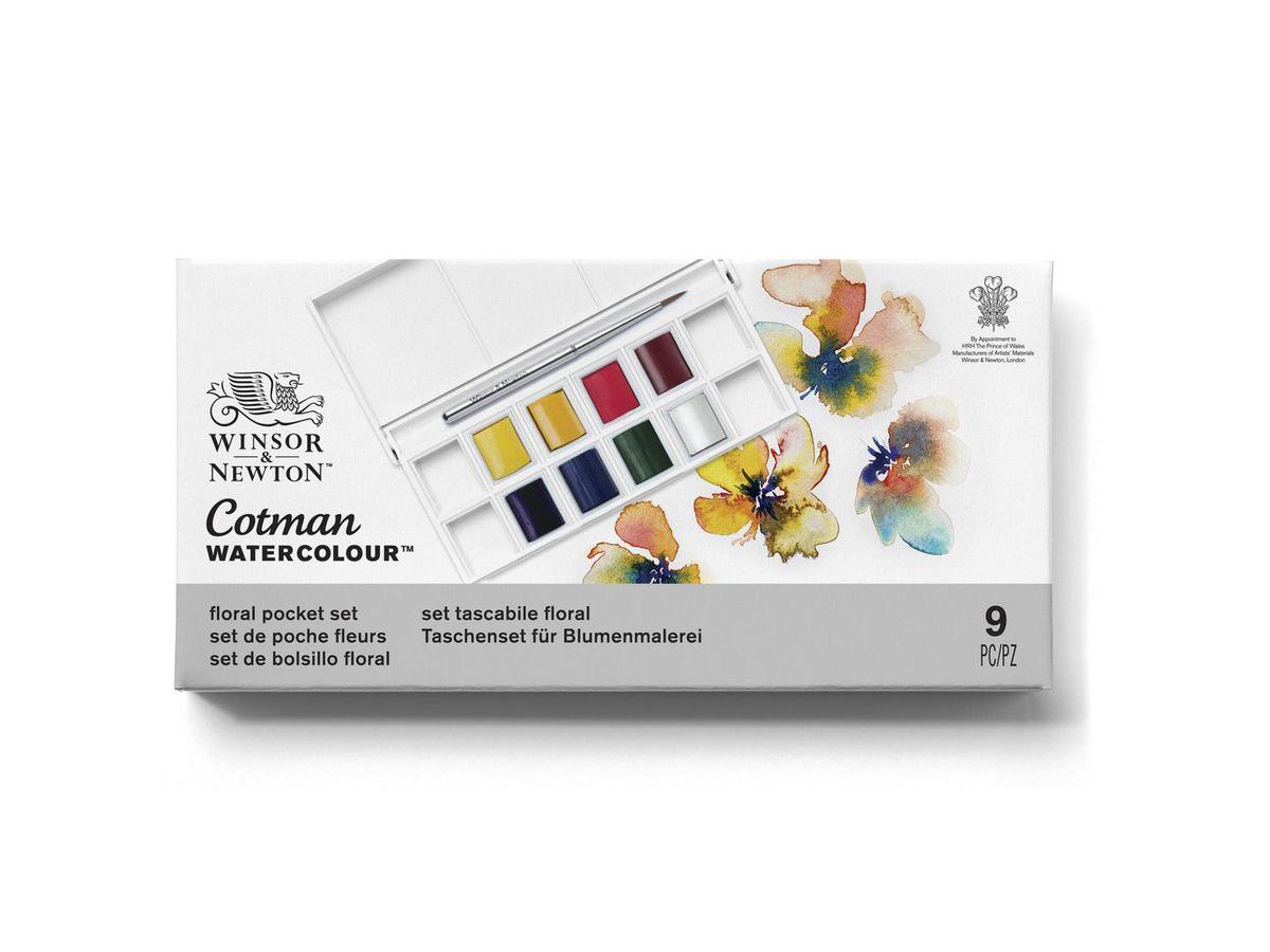 WINSOR & NEWTON COTMAN AQUARELL SET FLORAL 8X1/2 NAPF 4