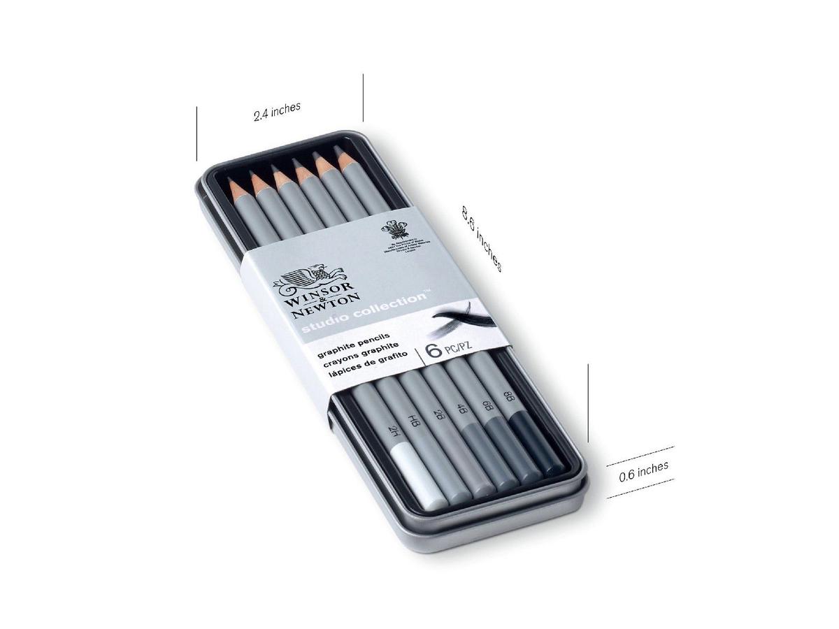 WINSOR & NEWTON STUDIO COLLECTION GRAPHITSTIFTE SET 6X 3