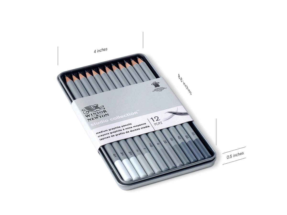 WINSOR & NEWTON STUDIO COLLECTION GRAPHITSTIFTE SET 12X 4