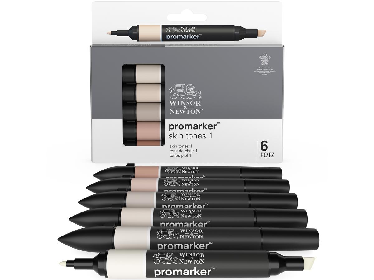 WINSOR & NEWTON PROMARKERSET SKIN TONES SET I 6X 3