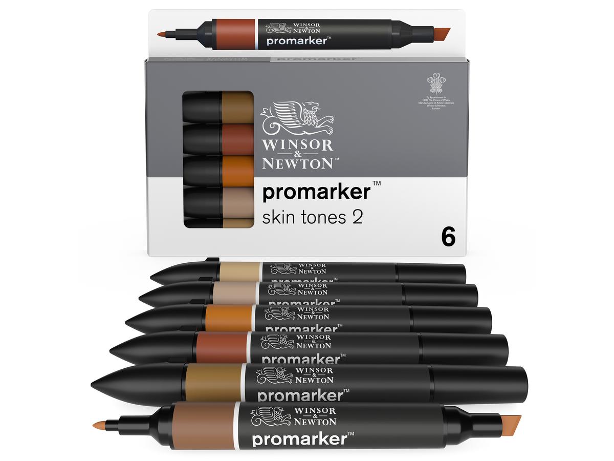 WINSOR & NEWTON PROMARKERSET SKIN TONES SET II 6X 3