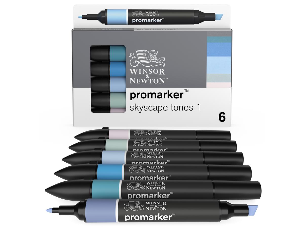 WINSOR & NEWTON PROMARKER SET SKYSCAPE I 6X 3