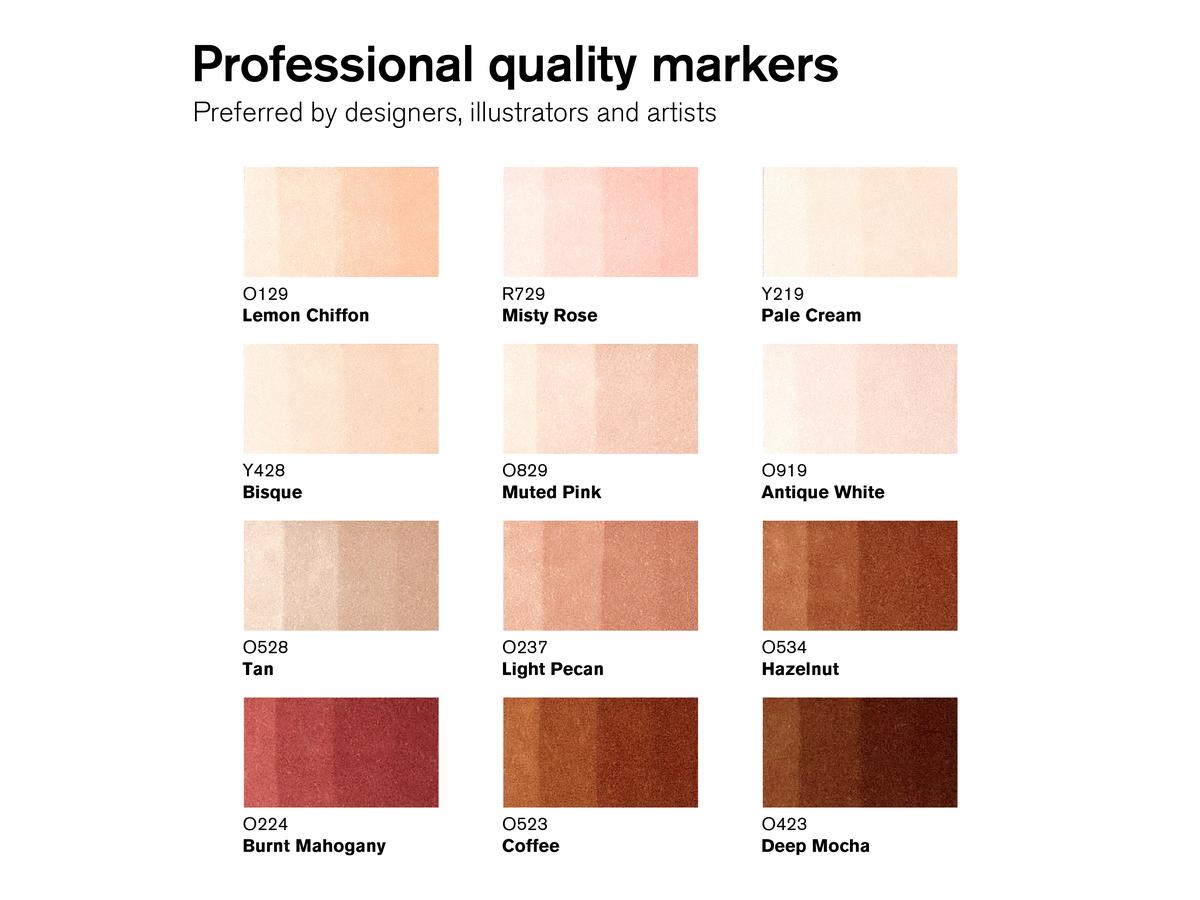 WINSOR & NEWTON PROMARKER SET SKINTONES 12X 2