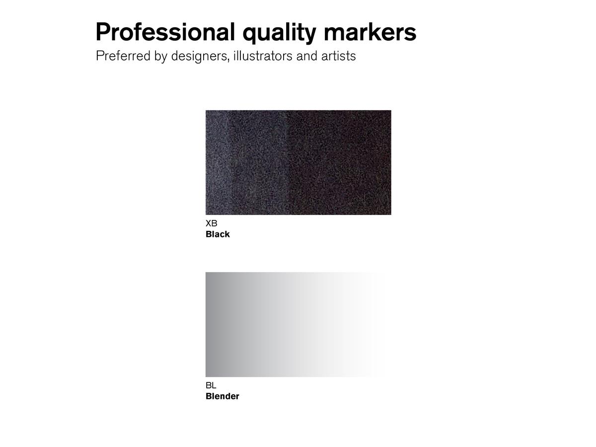 WINSOR & NEWTON PROMARKER SET BLACK BLENDER 2X 2