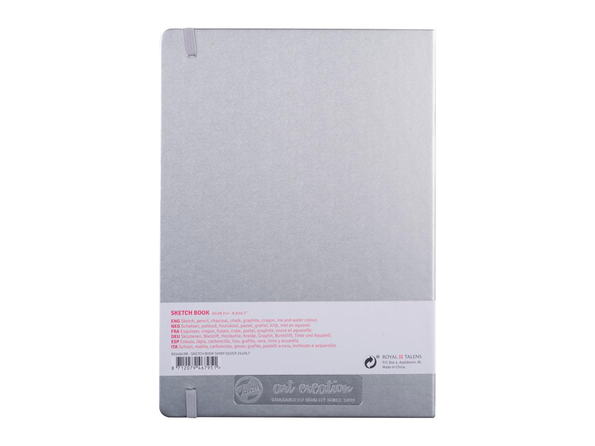 TALENS ART CREATION SKIZZENBUCH GLÄNZEND SILBER 21X30CM 140G 80 BLATT 2
