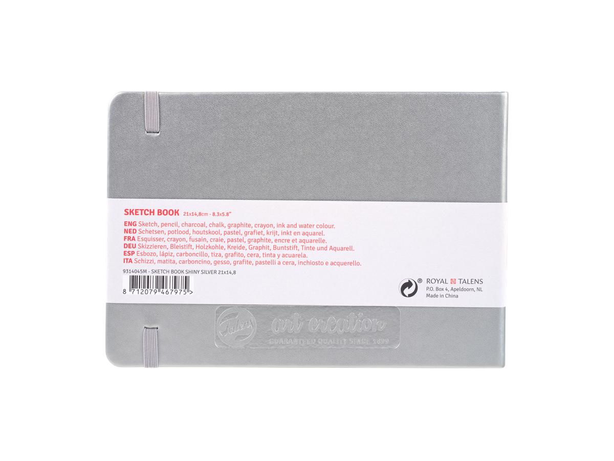 TALENS ART CREATION SKIZZENBUCH GLÄNZEND SILBER 21X15CM 140G 80 BLATT 2