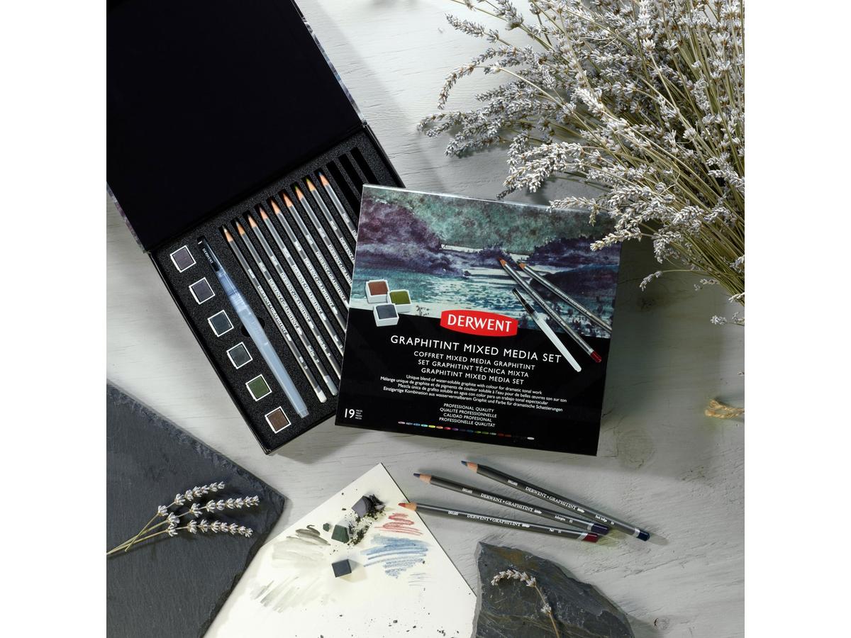 DERWENT GRAPHITINT MIXED MEDIA SET 19X 3