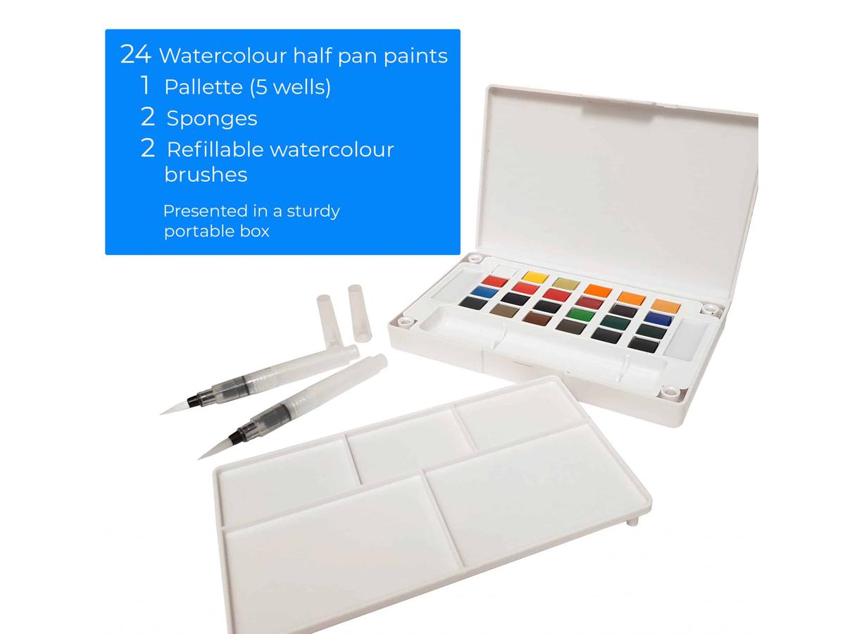 ZIELER ANFÄNGER WASSERFARBEN GESCHENK SET (35-TEILIG) 3