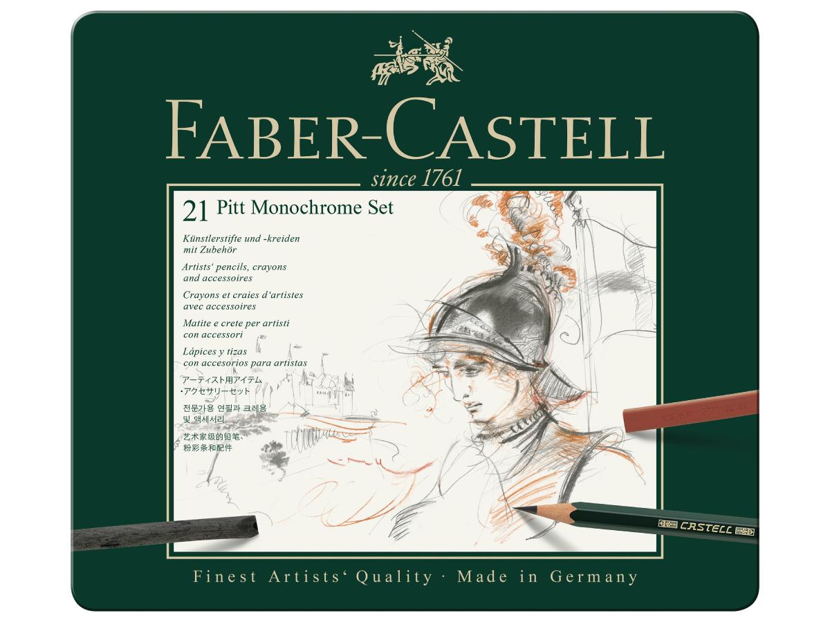 FABER CASTELL PITT MONOCHROME SET 21-TEILIG FC-112976 2