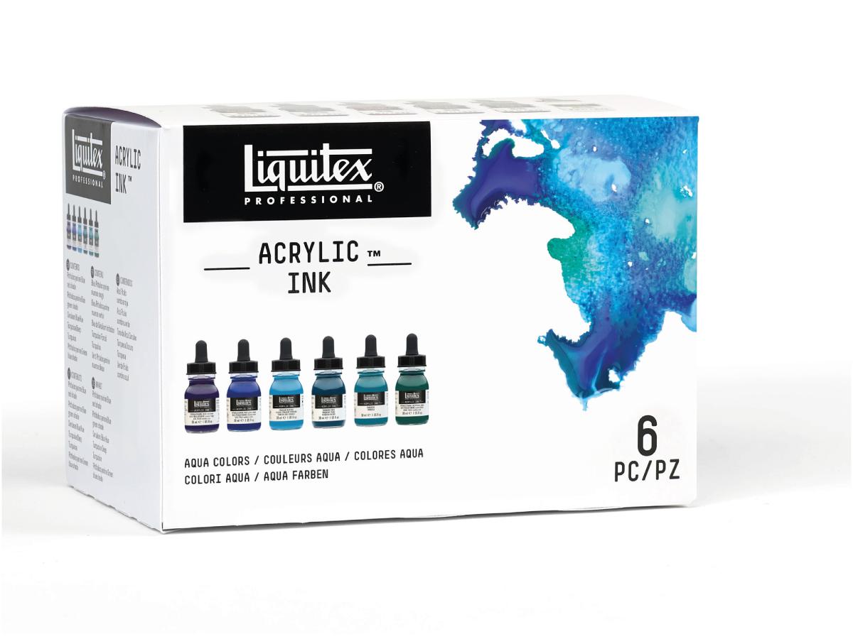 LIQUITEX ARTIST ACRYLTINTE SET 6X30ML AQUA 2