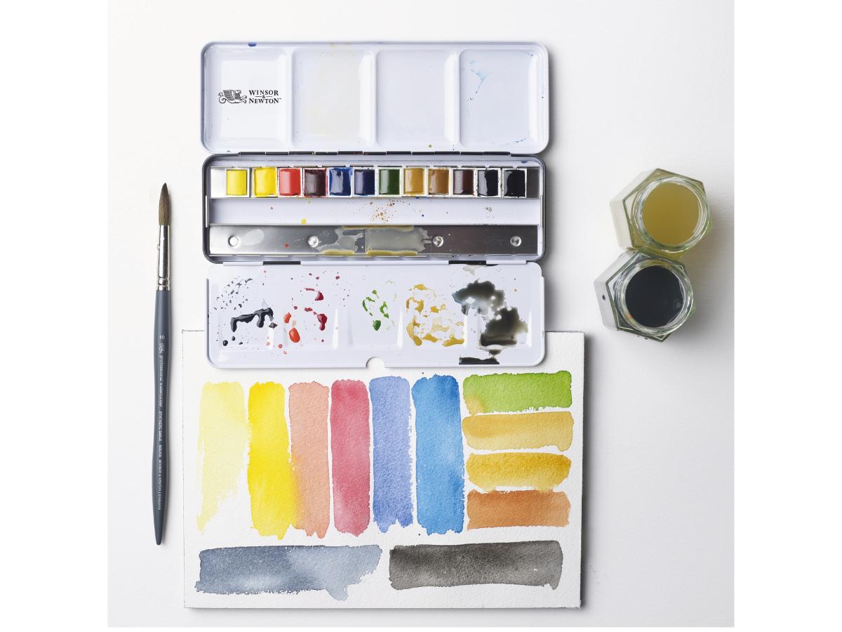 WINSOR & NEWTON AQUARELLKASTEN CUSTOMISABLE TRAVEL TIN 12X 1/2 NÄPFCHEN 4