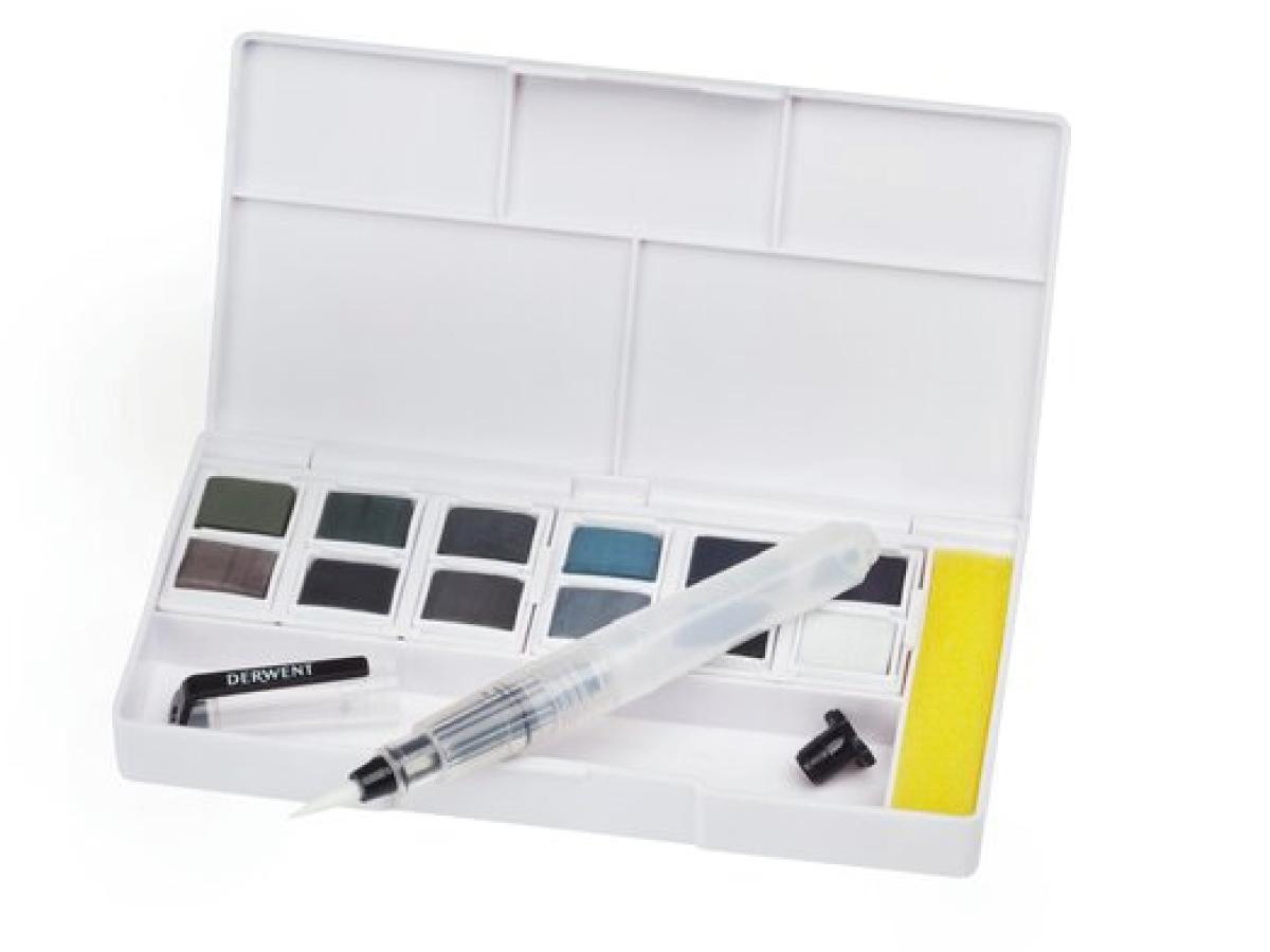 DERWENT TINTED CHARCOAL PAINT PAN 12ER SET 4