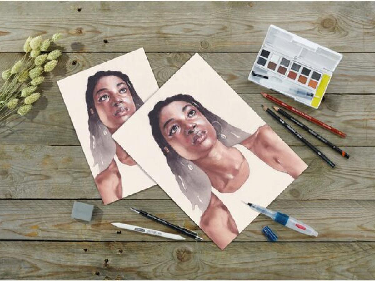 DERWENT SHADE AND TONE PAINT PAN MIXED MEDIA SET 2